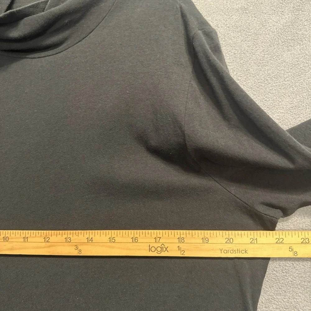 J. Jill Jersey Turtleneck Shirt Top Size XL Black Stretch Layering Minimalist - Picture 5 of 5